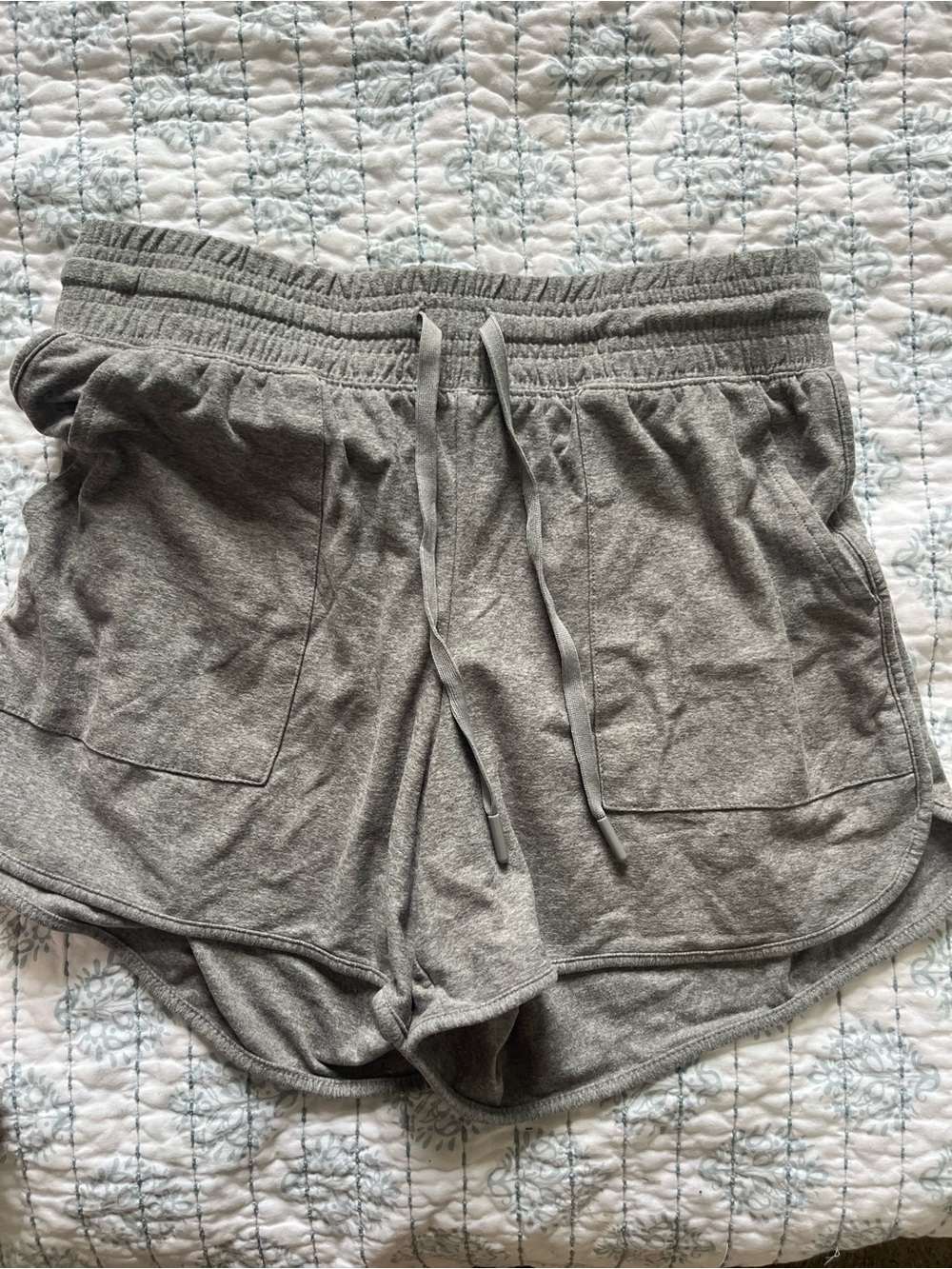 Athletic Works Gray Women's Athletic Lounge Shorts with Drawstring